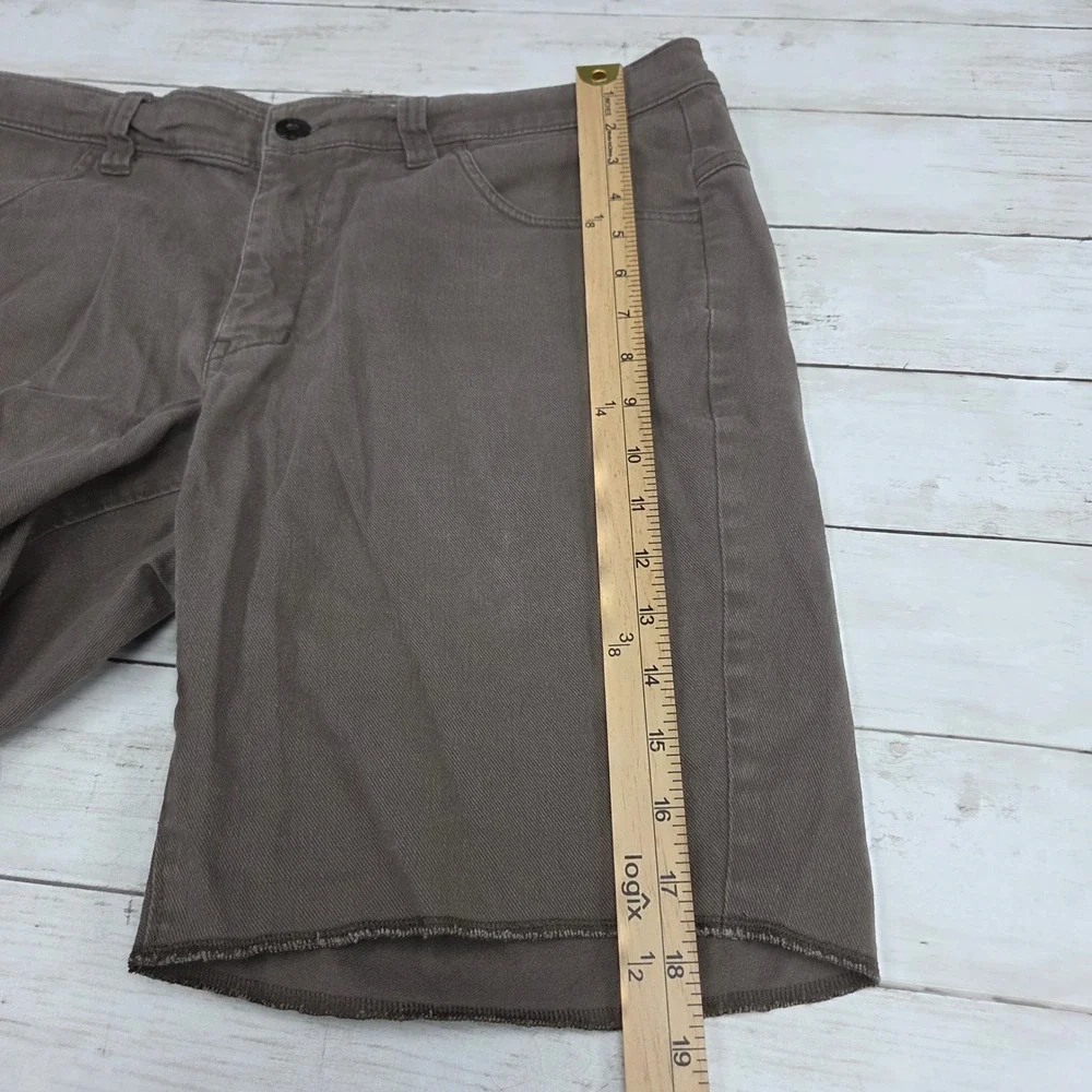 Fox Racing Dagger Slim Fit Cut Off Shorts Mens 33 Brown Cotton Stretch 23078